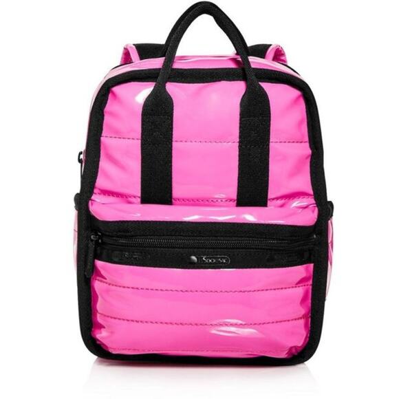 LeSportsac Gabrielle Micro Ripstop Nylon Backpack top handle PINK school work - Picture 1 of 5